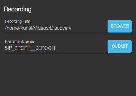 Recording Settings