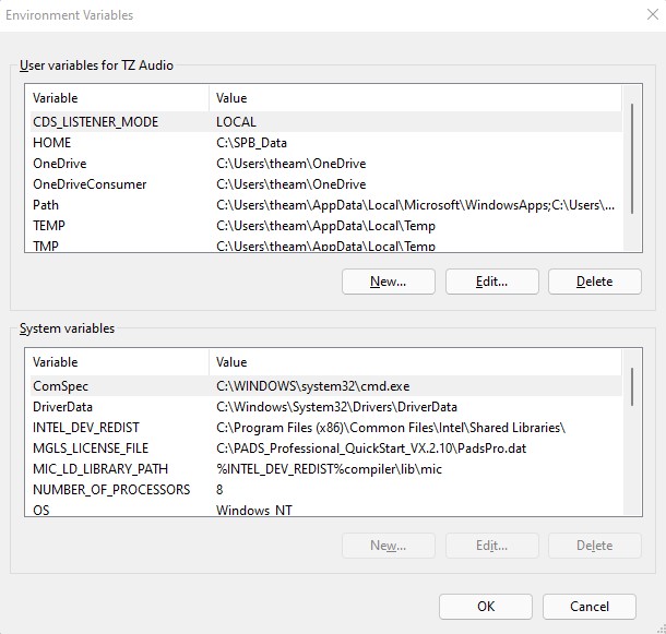 Environment Variables